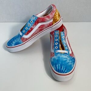 VANS Womens Size 5.5 Old Skool Tie Dye Block Pride Sneaker NEW